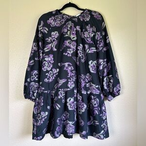 Tanya Taylor Elisabeth Floral balloon mini dress